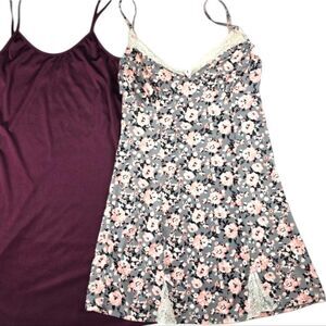 Marilyn Monroe And Target Floral and Burgundy Women's Camisole Sleepwear Medium